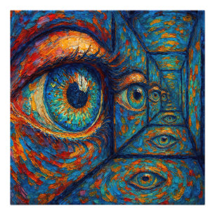 "Echoes in the Iris" - Ein surreales Portrait Fotodruck