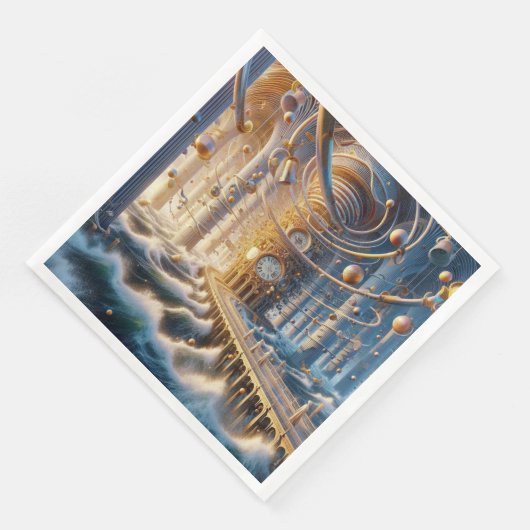 Echoes of '73: The Chronos Ocean's Labyrinth Serviette (Ecke)