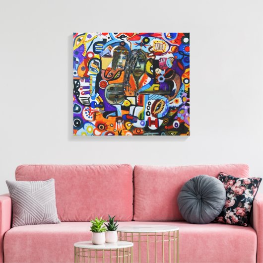 Echoes of a Face Leinwanddruck (Insitu (Wohnzimmer))