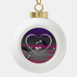 Echoes of a Metallic Romance Snowflake Ornament