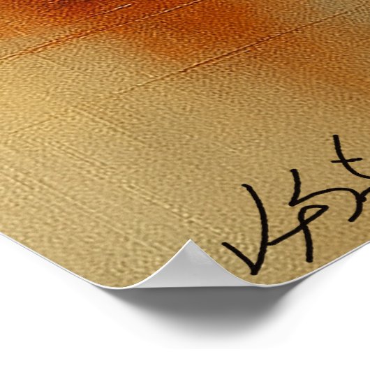 Echoes of Emberlight Landscape Poster (Ecke)