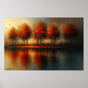 Echoes of Emberlight Landschaft Poster