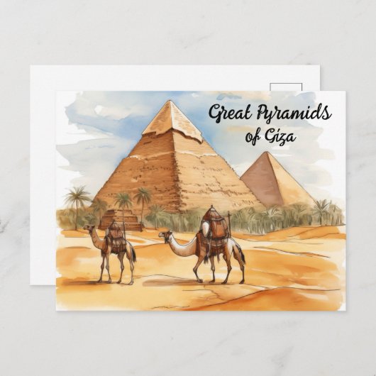 Echoes of Eternity: Wächter der Gizeh-Sande Postkarte (Vorne/Hinten)