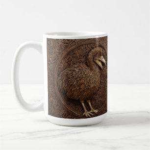 "Echoes of Extinction: Dodo Wood Art" Kaffeetasse