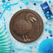 "Echoes of Extinction: Dodo Wood Art" Pappteller (Party)
