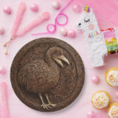 "Echoes of Extinction: Dodo Wood Art" Pappteller (Party)