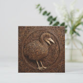 "Echoes of Extinction: Dodo Wood Art" Save The Date (Stehend Vorderseite)