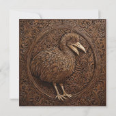 "Echoes of Extinction: Dodo Wood Art" Save The Date (Rückseite)