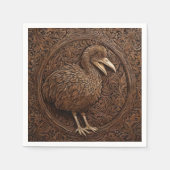 "Echoes of Extinction: Dodo Wood Art" Serviette (Vorderseite)
