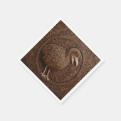 "Echoes of Extinction: Dodo Wood Art" Serviette (Ecke)