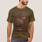 "Echoes of Extinction: Dodo Wood Art" T-Shirt (Vorderseite)