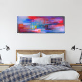 "Echoes of Geometry" Moderne Abstrakte Kunst Leinwanddruck (Insitu (Schlafzimmer))