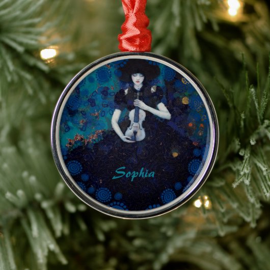 Echoes of Silence: A Violin’s Song of Healing Ornament Aus Metall (Baum)