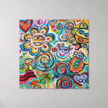 Echoes of Taino and Vejigantes - Kunst von Galina 