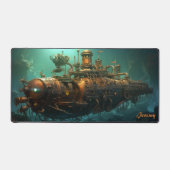Echoes of the Deep: Steampunk Submarine Fantasy Schreibtischunterlage (Vorderseite)