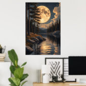 Echoes of the Golden Moon Poster (Heimbüro)