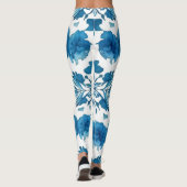 Echoes of the Groovy: Boho Wasserfarbmuster Leggings (Rückseite)