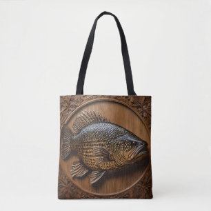 Echoes of the River: Murray Cod Holz Druck,  Tasche