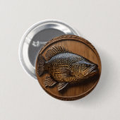 Echoes of the River: Murray Cod Wood Print, Button (Vorne & Hinten)
