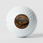 Echoes of the River: Murray Cod Wood Print, Golfball (Vorderseite)