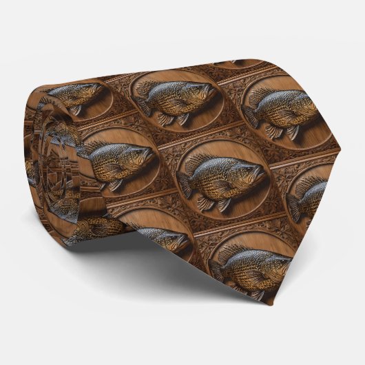 Echoes of the River: Murray Cod Wood Print, Krawatte (Gerollt)