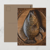 Echoes of the River: Murray Cod Wood Print, Postkarte (Vorne/Hinten)