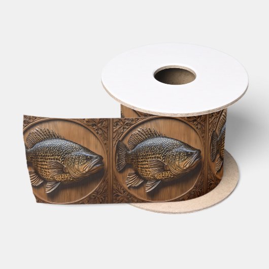 Echoes of the River: Murray Cod Wood Print, Satinband (Spule)