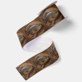 Echoes of the River: Murray Cod Wood Print, Satinband (Rückseite)