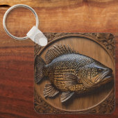 Echoes of the River: Murray Cod Wood Print, Schlüsselanhänger (Vorderseite)