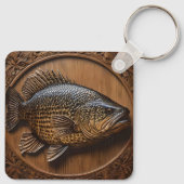 Echoes of the River: Murray Cod Wood Print, Schlüsselanhänger (Rückseite)