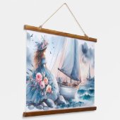 Echoes of the Tide Wandteppich Mit Holzrahmen (Gewinkelt)