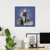 Echoes of Tomorrow - Solarpunk-Poster Poster (Heimbüro)