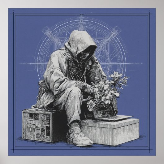 Echoes of Tomorrow - Solarpunk-Poster Poster (Vorne)