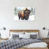 Echoes of Winter: Das Bison's Reich Leinwanddruck (Insitu (Schlafzimmer))