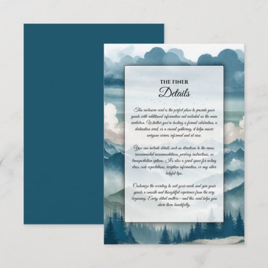 Echoes Through the Misty Pines Begleitkarte (Vorne/Hinten)