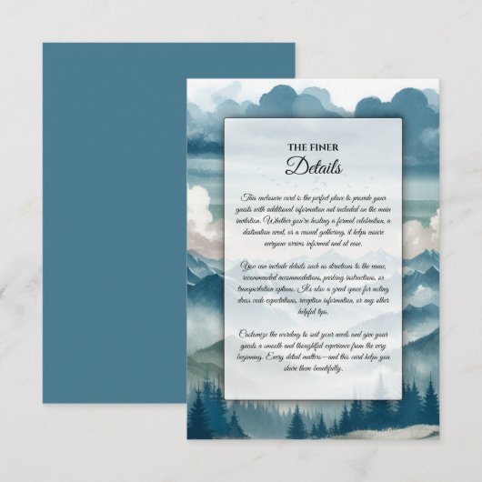 Echoes Through the Misty Pines Begleitkarte (Vorne/Hinten)