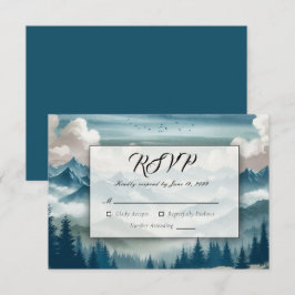 Echoes Through the Misty Pines RSVP Karte