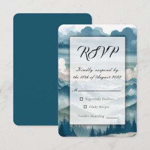 Echoes Through the Misty Pines RSVP Karte