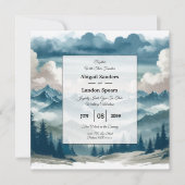 Echoes Through the Misty Pines Wedding Einladung (Vorderseite)