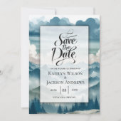Echoes Through the Misty Pines Wedding Save The Date (Vorderseite)