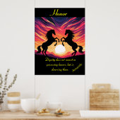 Echoes über die Flatlands von Sunset Poster (Küche)