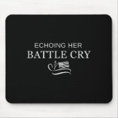 Echoing Her Battle Cry Usa Flag Christian  Mousepad (Vorne)