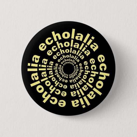 Echolalia Circle Neurodiversity-Stift Text Button (Vorderseite)