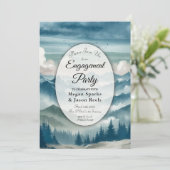 Echos durch die Fisty Pines Engagement Party Einladung (Stehend Vorderseite)