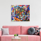 Echos eines Gesichts Leinwanddruck (Insitu (Wohnzimmer))
