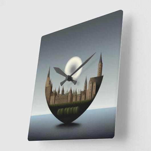 Echos of Ethics: Die umgekehrte Reflektion Quadratische Wanduhr (Winkel)