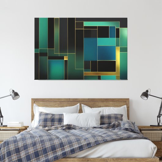 Echos of Geometry Leinwanddruck (Insitu (Schlafzimmer))