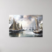 Echos of the Past: Viktorianisches Fischleben Leinwanddruck (Vorderseite)