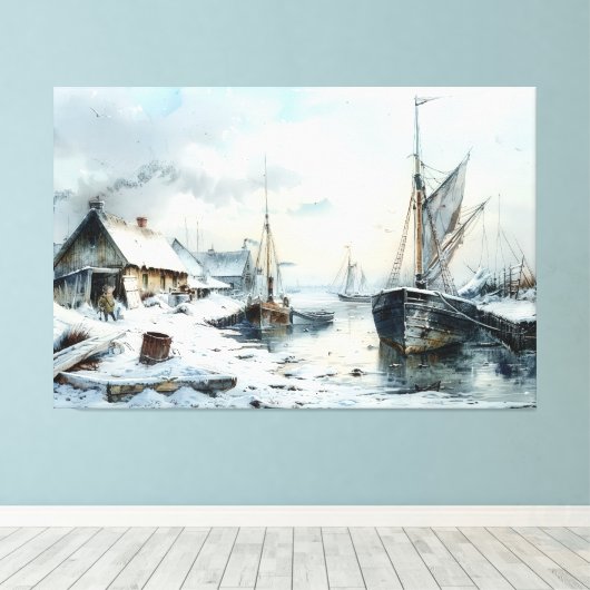 Echos of the Past: Viktorianisches Fischleben Leinwanddruck (Insitu (Holzboden))