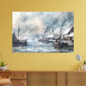 Echos of the Past: Viktorianisches Fischleben Leinwanddruck (Insitu (Wohnzimmer))